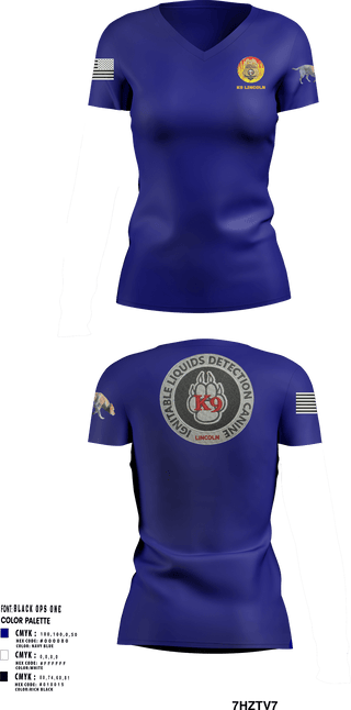 Women's Short Sleeve Vneck Shirt, Stafford County Fire Marshal's Office, Police, Teamtime, Team time, sublimation, custom sports apparel, team uniforms, spirit wear, spiritwear, sports uniforms, custom shirts, team store, custom team store, fundraiser sports, apparel fundraiser