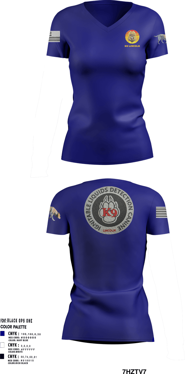 Women's Short Sleeve Vneck Shirt, Stafford County Fire Marshal's Office, Police, Teamtime, Team time, sublimation, custom sports apparel, team uniforms, spirit wear, spiritwear, sports uniforms, custom shirts, team store, custom team store, fundraiser sports, apparel fundraiser