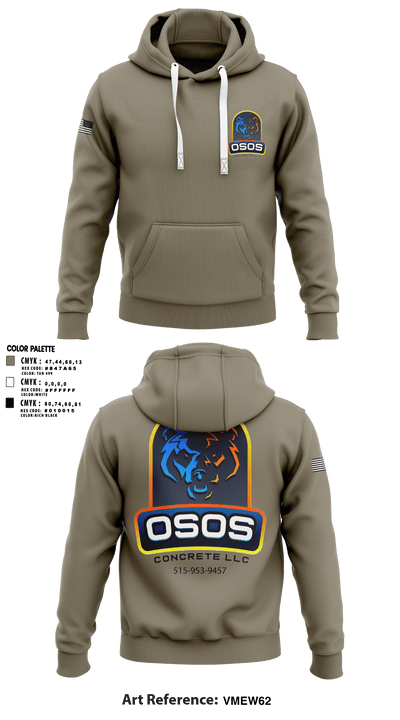 OSOS CONCRETE LLC 97572921 Hoodie - 32