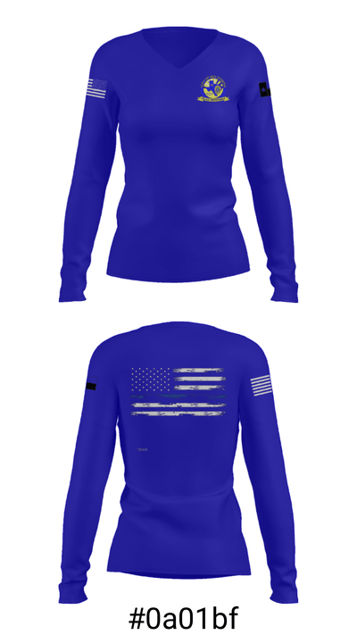 Wolfforth Police Department 44657535 Women's Long Sleeve V-neck Shirt - 37