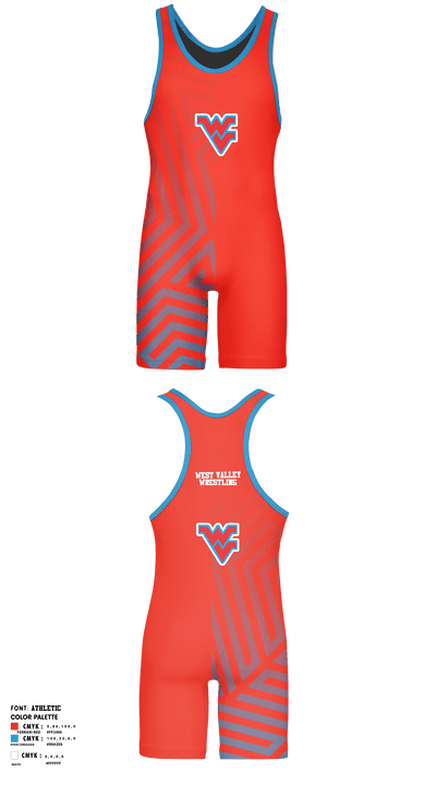 West Valley High School Wrestling 73080720 Wrestling Singlet - 1