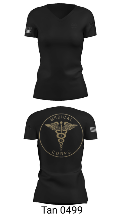 509 medical group 29624901 Women's Short Sleeve V-neck Shirt - 23