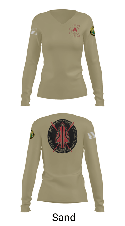 Chaos 7th 54905968 Women's Long Sleeve V-neck Shirt - 42