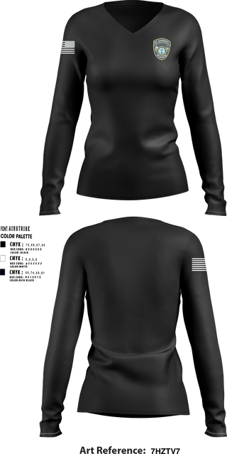 Women's Long Sleeve Vneck Shirt, SGPD, Police, Teamtime, Team time, sublimation, custom sports apparel, team uniforms, spirit wear, spiritwear, sports uniforms, custom shirts, team store, custom team store, fundraiser sports, apparel fundraiser