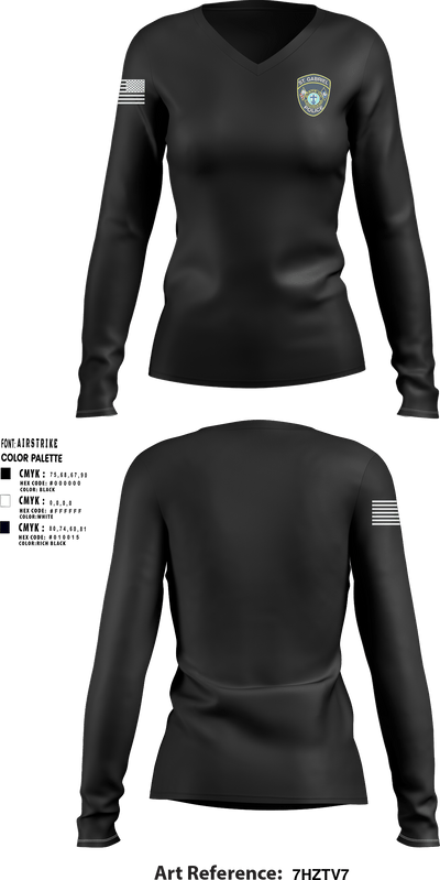 SGPD 23408487 Women's Long Sleeve V-neck Shirt - 1