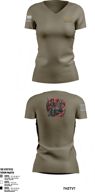 Women's Short Sleeve Vneck Shirt, Outlaw troop, Army, Teamtime, Team time, sublimation, custom sports apparel, team uniforms, spirit wear, spiritwear, sports uniforms, custom shirts, team store, custom team store, fundraiser sports, apparel fundraiser