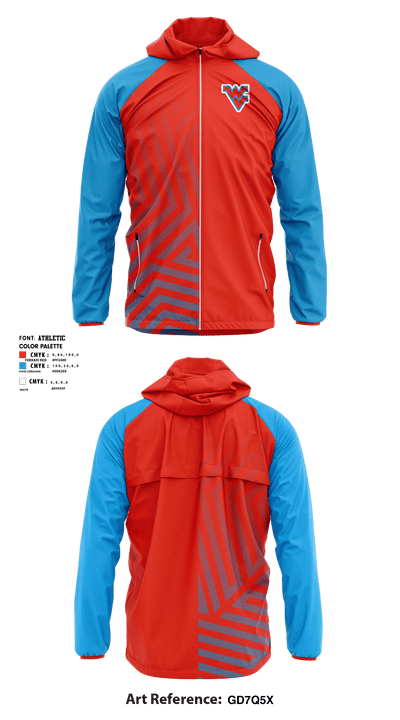 West Valley High School Wrestling 73080720 Windbreaker - 1