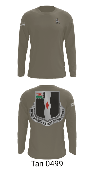 3rd Battalion 60th infantry Regiment River Raiders 94205182 Long Sleeve Performance Shirt - 35