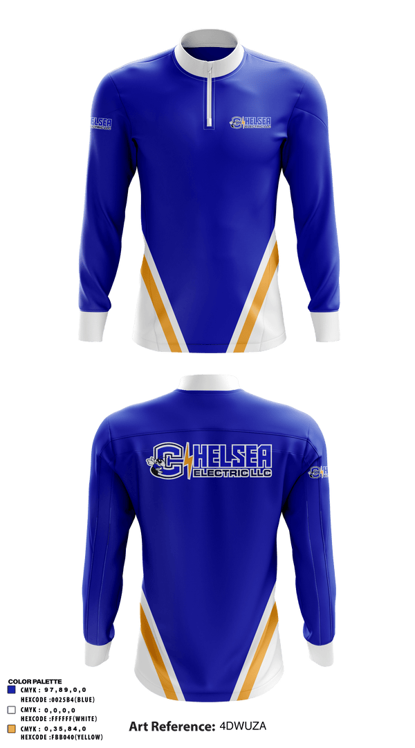 Quarter Zip Jacket, Chelsea Electric LLC, , Teamtime, Team time, sublimation, custom sports apparel, team uniforms, spirit wear, spiritwear, sports uniforms, custom shirts, team store, custom team store, fundraiser sports, apparel fundraiser