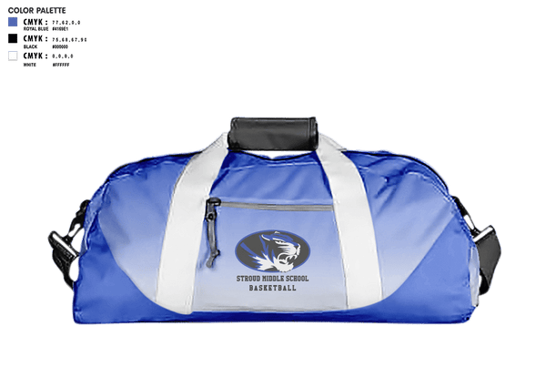 Duffle Bag, Stroud Middle School, Women's Basketball, Teamtime, Team time, sublimation, custom sports apparel, team uniforms, spirit wear, spiritwear, sports uniforms, custom shirts, team store, custom team store, fundraiser sports, apparel fundraiser
