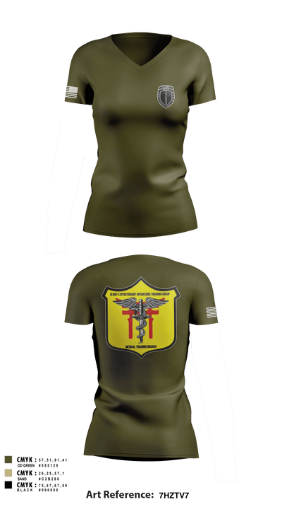 EOTG/MTB 62788027 Women's Short Sleeve V-neck Shirt - 50