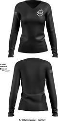 Alpha 52719861 Women's Long Sleeve V-neck Shirt - 1