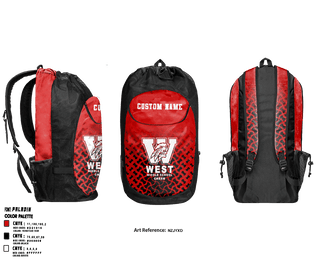 Gear Bag, West Middle School Cheer, Cheer, Teamtime, Team time, sublimation, custom sports apparel, team uniforms, spirit wear, spiritwear, sports uniforms, custom shirts, team store, custom team store, fundraiser sports, apparel fundraiser