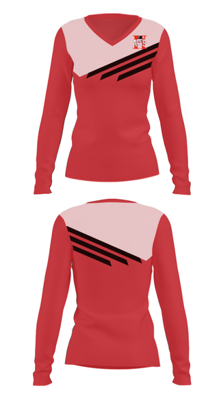 Women's Long Sleeve Vneck Shirt, Hicksville High School Band, Spirit Store, Teamtime, Team time, sublimation, custom sports apparel, team uniforms, spirit wear, spiritwear, sports uniforms, custom shirts, team store, custom team store, fundraiser sports, apparel fundraiser