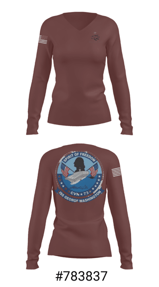 Women's Long Sleeve Vneck Shirt, , Navy, Teamtime, Team time, sublimation, custom sports apparel, team uniforms, spirit wear, spiritwear, sports uniforms, custom shirts, team store, custom team store, fundraiser sports, apparel fundraiser