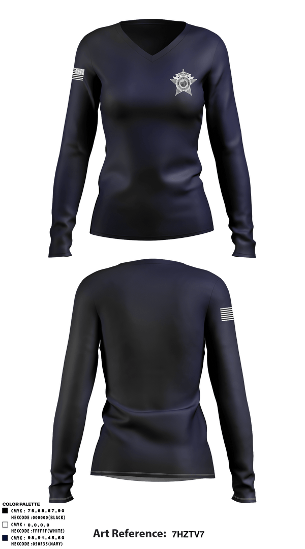 Women's Long Sleeve Vneck Shirt, , Fire Department, Teamtime, Team time, sublimation, custom sports apparel, team uniforms, spirit wear, spiritwear, sports uniforms, custom shirts, team store, custom team store, fundraiser sports, apparel fundraiser