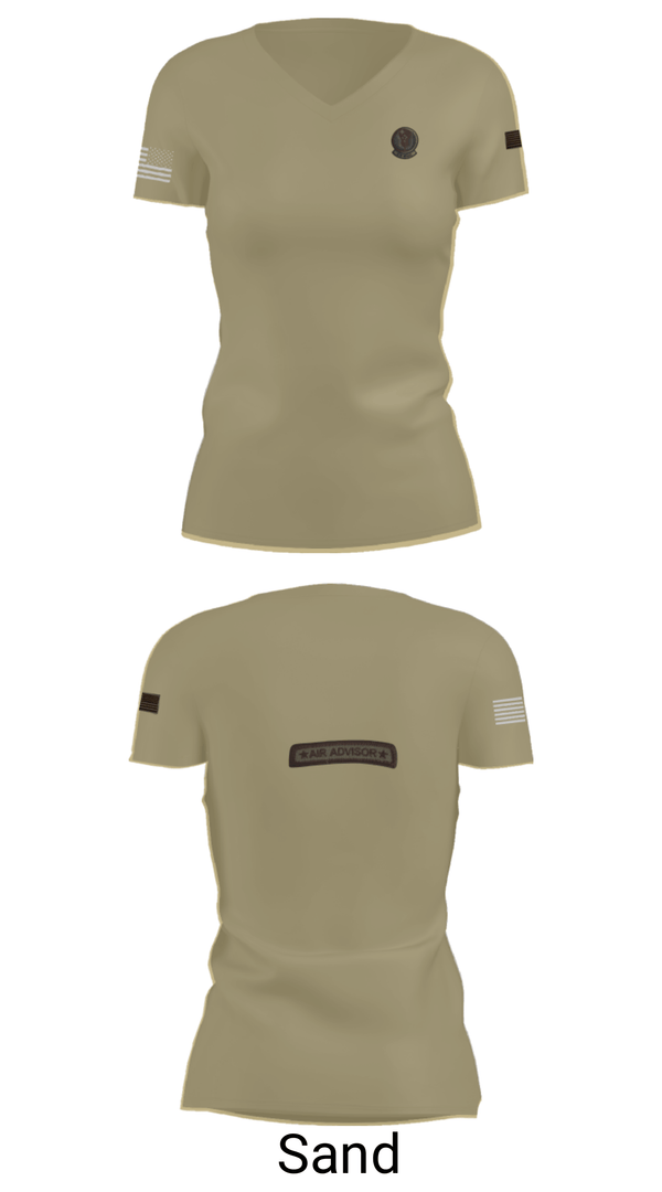 Women's Short Sleeve Vneck Shirt, , Air Force, Teamtime, Team time, sublimation, custom sports apparel, team uniforms, spirit wear, spiritwear, sports uniforms, custom shirts, team store, custom team store, fundraiser sports, apparel fundraiser