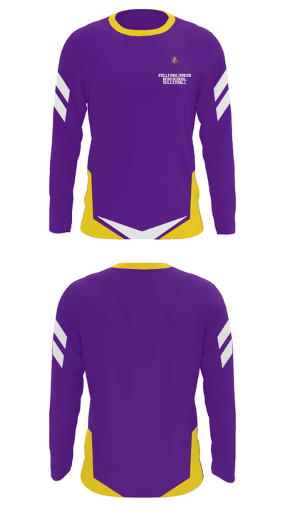 Sullivan Junior High School Volleyball 53113403 Long Sleeve Performance Shirt - 23