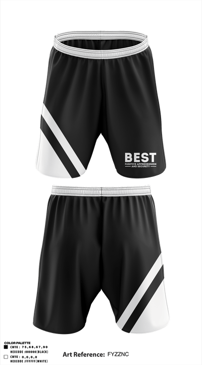 BEST (bail enforcement street team) fugitive apprehension and security 21875415 Athletic Shorts With Pockets - 1
