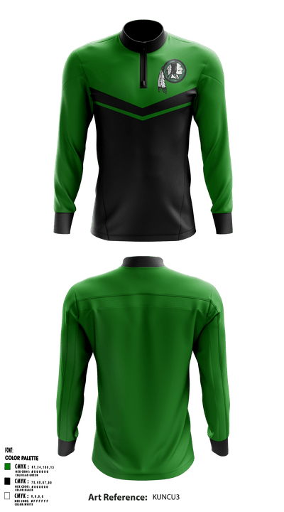 Tehachapi High School 72342244 Quarter Zip Jacket - 1
