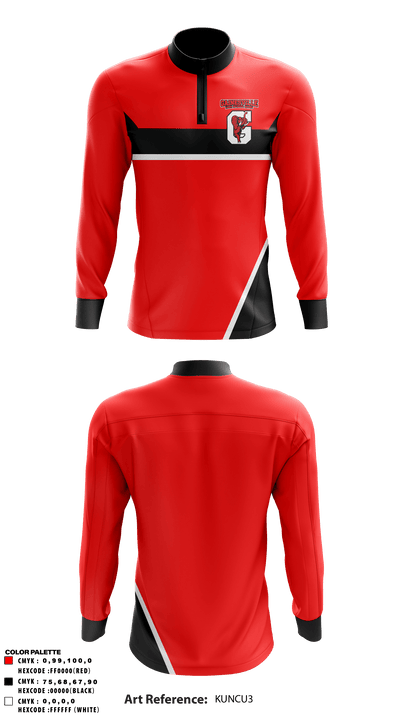 Gainesville High School Band 54267980 Quarter Zip Jacket - 1