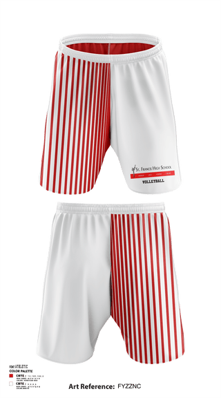 Athletic Shorts With Pockets, St Francis High School Volleyball, Men's Volleyball, Teamtime, Team time, sublimation, custom sports apparel, team uniforms, spirit wear, spiritwear, sports uniforms, custom shirts, team store, custom team store, fundraiser sports, apparel fundraiser
