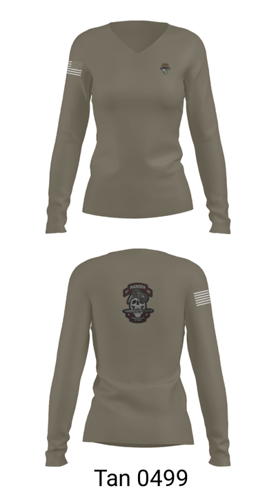 Rangers 76653179 Women's Long Sleeve V-neck Shirt - 41