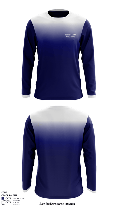 Richard T Stank Middle School 34647869 Long Sleeve Performance Shirt - 1