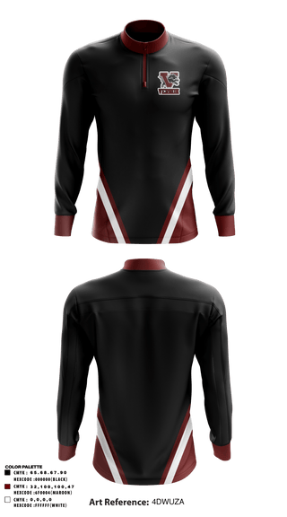 Quarter Zip Jacket, Vernon Middle School, Spirit Store, Teamtime, Team time, sublimation, custom sports apparel, team uniforms, spirit wear, spiritwear, sports uniforms, custom shirts, team store, custom team store, fundraiser sports, apparel fundraiser