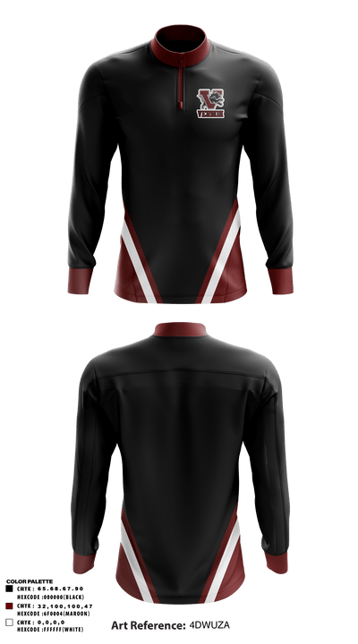 Vernon Middle School 78202683 Quarter Zip Jacket - 1