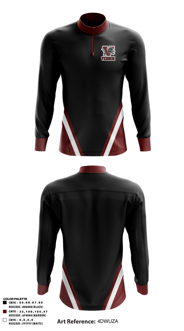 Quarter Zip Jacket, Vernon Middle School, Spirit Store, Teamtime, Team time, sublimation, custom sports apparel, team uniforms, spirit wear, spiritwear, sports uniforms, custom shirts, team store, custom team store, fundraiser sports, apparel fundraiser