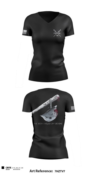 Women's Short Sleeve Vneck Shirt, 2nd PLT Baseterds, National Guard, Teamtime, Team time, sublimation, custom sports apparel, team uniforms, spirit wear, spiritwear, sports uniforms, custom shirts, team store, custom team store, fundraiser sports, apparel fundraiser