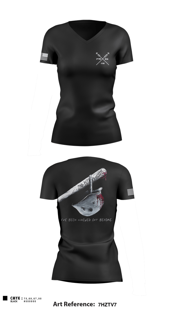 Women's Short Sleeve Vneck Shirt, 2nd PLT Baseterds, National Guard, Teamtime, Team time, sublimation, custom sports apparel, team uniforms, spirit wear, spiritwear, sports uniforms, custom shirts, team store, custom team store, fundraiser sports, apparel fundraiser