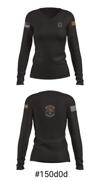 Women's Long Sleeve Vneck Shirt, , Air Force, Teamtime, Team time, sublimation, custom sports apparel, team uniforms, spirit wear, spiritwear, sports uniforms, custom shirts, team store, custom team store, fundraiser sports, apparel fundraiser