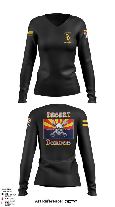 3666th SMC 60008447 Women's Long Sleeve V-neck Shirt - 35