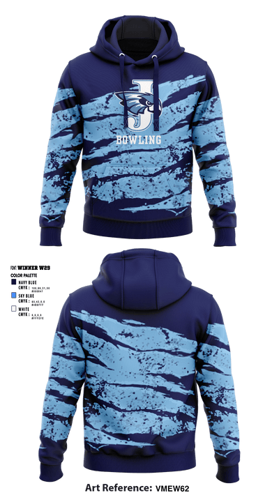 Jefferson Senior High School Bowling 7186554 Hoodie - 2