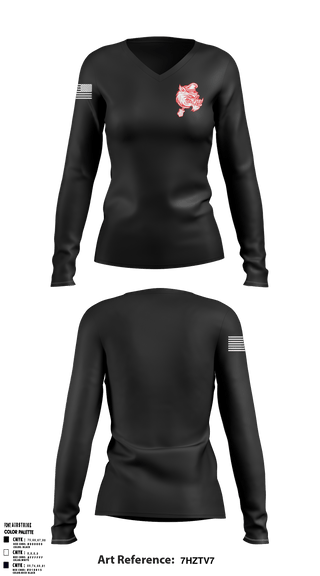 Women's Long Sleeve Vneck Shirt, , Police, Teamtime, Team time, sublimation, custom sports apparel, team uniforms, spirit wear, spiritwear, sports uniforms, custom shirts, team store, custom team store, fundraiser sports, apparel fundraiser