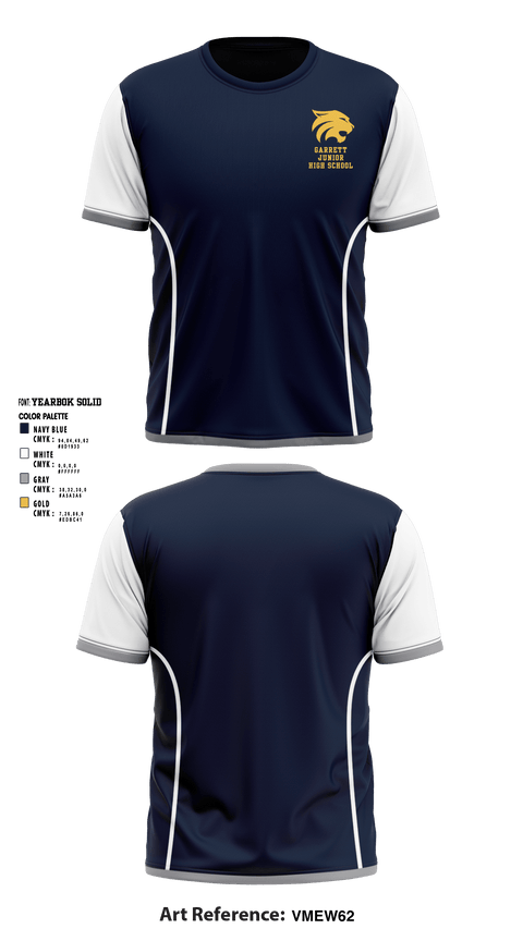 Short Sleeve Performance Shirt, Garrett Junior High School, Spirit Store, Teamtime, Team time, sublimation, custom sports apparel, team uniforms, spirit wear, spiritwear, sports uniforms, custom shirts, team store, custom team store, fundraiser sports, apparel fundraiser