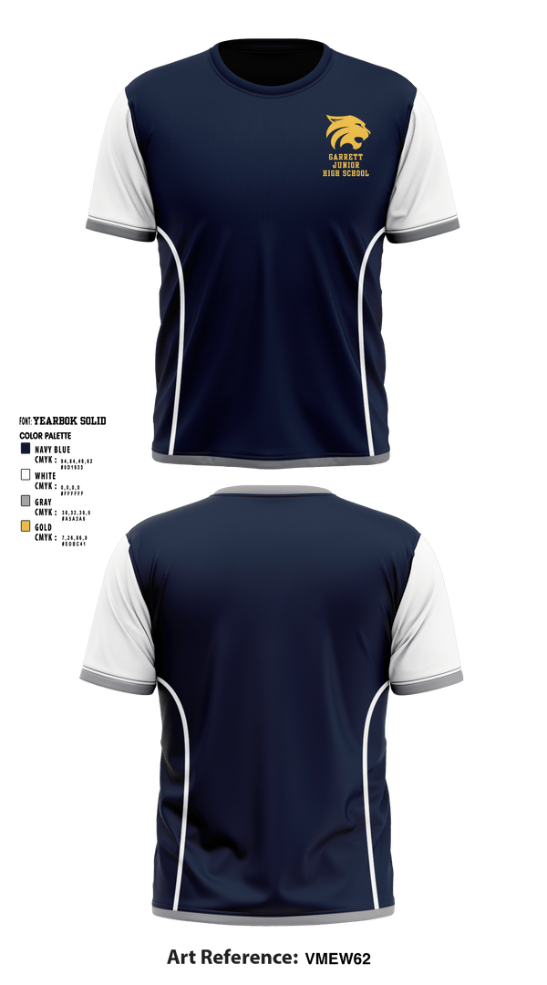 Short Sleeve Performance Shirt, Garrett Junior High School, Spirit Store, Teamtime, Team time, sublimation, custom sports apparel, team uniforms, spirit wear, spiritwear, sports uniforms, custom shirts, team store, custom team store, fundraiser sports, apparel fundraiser