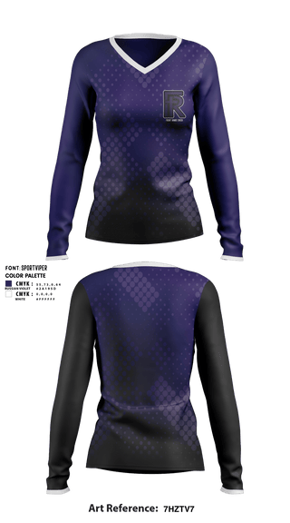 Women's Long Sleeve Vneck Shirt, Front Range Christian High School Cheer, Cheer, Teamtime, Team time, sublimation, custom sports apparel, team uniforms, spirit wear, spiritwear, sports uniforms, custom shirts, team store, custom team store, fundraiser sports, apparel fundraiser
