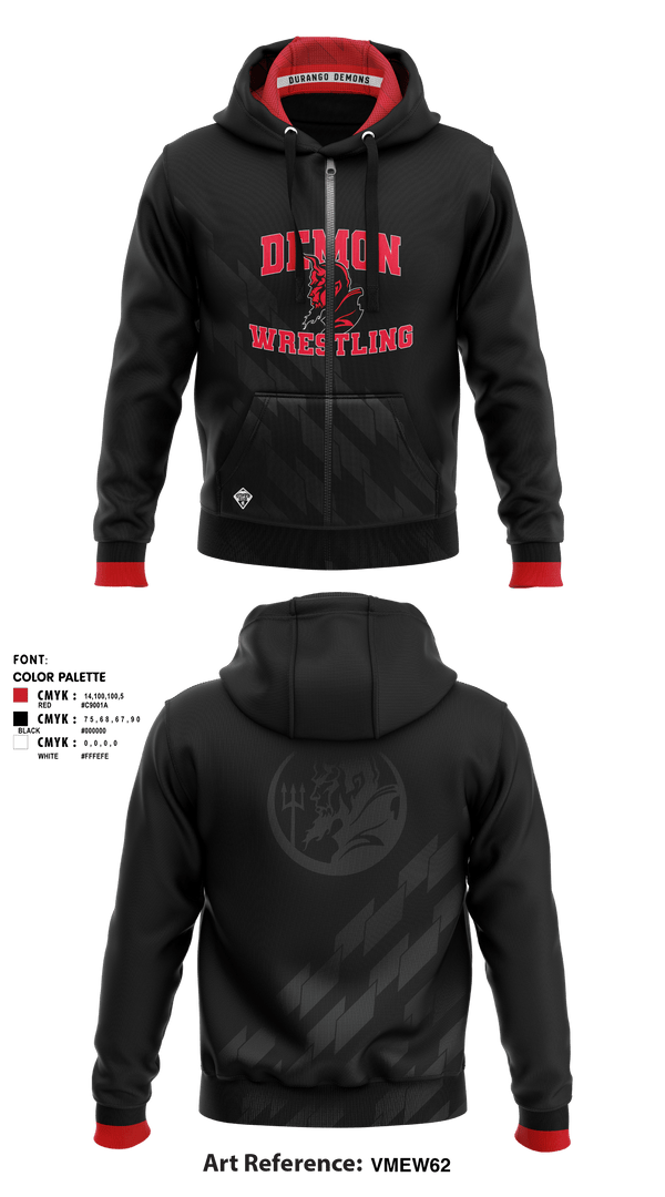 Zip Hoodie, Durango HS Wrestling, Wrestling, Teamtime, Team time, sublimation, custom sports apparel, team uniforms, spirit wear, spiritwear, sports uniforms, custom shirts, team store, custom team store, fundraiser sports, apparel fundraiser