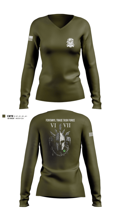 FTTF 73452025 Women's Long Sleeve V-neck Shirt - 2
