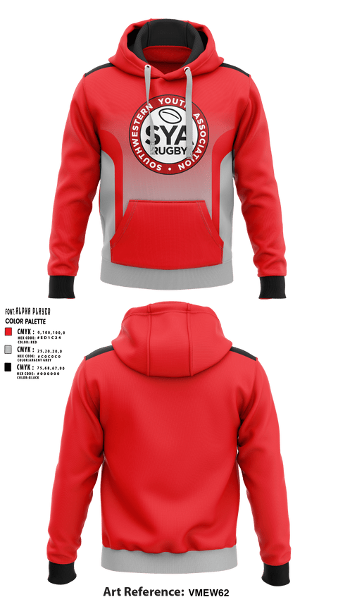 Hoodie, Southwestern Youth Association Rugby, Rugby, Teamtime, Team time, sublimation, custom sports apparel, team uniforms, spirit wear, spiritwear, sports uniforms, custom shirts, team store, custom team store, fundraiser sports, apparel fundraiser