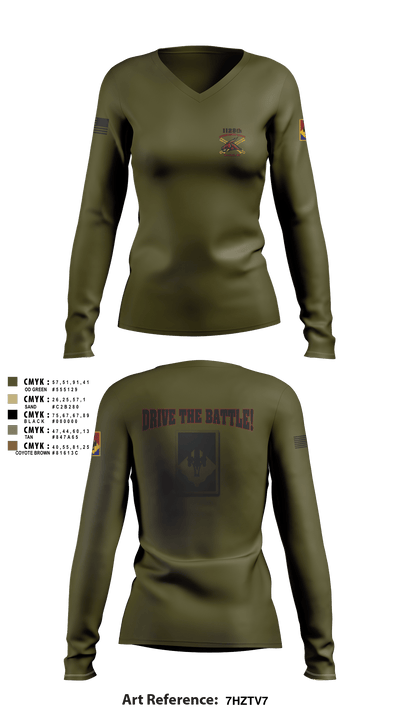 1128th Forward Support Company 33272257 Women's Long Sleeve V-neck Shirt - 1