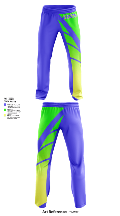 Sweatpants, saints, Football, Teamtime, Team time, sublimation, custom sports apparel, team uniforms, spirit wear, spiritwear, sports uniforms, custom shirts, team store, custom team store, fundraiser sports, apparel fundraiser