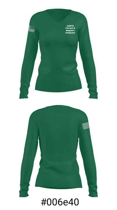 1128th Forward Support Company 33272257 Women's Long Sleeve V-neck Shirt - 37