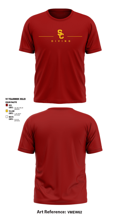 University Of Southern California Diving 38780209 Short Sleeve Performance Shirt - 2