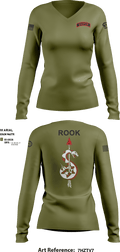Rook 25414745 Women's Long Sleeve V-neck Shirt - 2