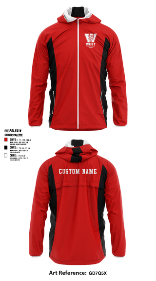 Windbreaker, West Middle School Cheer, Cheer, Teamtime, Team time, sublimation, custom sports apparel, team uniforms, spirit wear, spiritwear, sports uniforms, custom shirts, team store, custom team store, fundraiser sports, apparel fundraiser