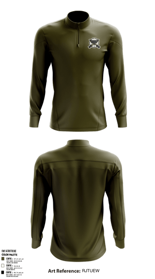 Quarter Zip Jacket, , Army, Teamtime, Team time, sublimation, custom sports apparel, team uniforms, spirit wear, spiritwear, sports uniforms, custom shirts, team store, custom team store, fundraiser sports, apparel fundraiser